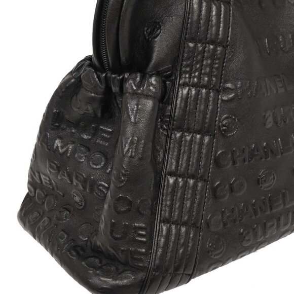 Chanel Black Calfskin Rue Cambon Embossed Unlimited Shoulder Bag - Picture 7 of 11